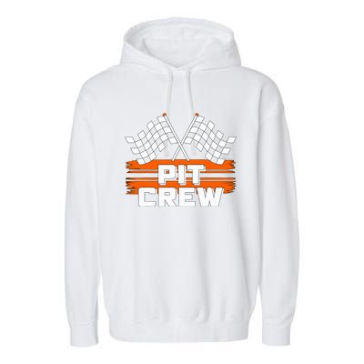 Pit Crew Racing Party Garment-Dyed Fleece Hoodie