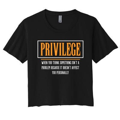 Privilege, Civil Rights Tee, Equality VNeck Women's Crop Top Tee