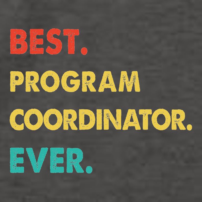 Program Coordinator Retro Best Program Coordinator Ever Vector Backpack
