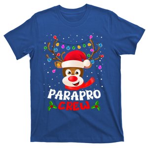 Parapro Crew Reindeer Santa Hat Christmas Lights  T-Shirt