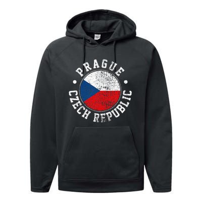 Prague Czech Republic Performance Fleece Hoodie