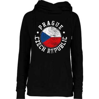 Prague Czech Republic Womens Funnel Neck Pullover Hood