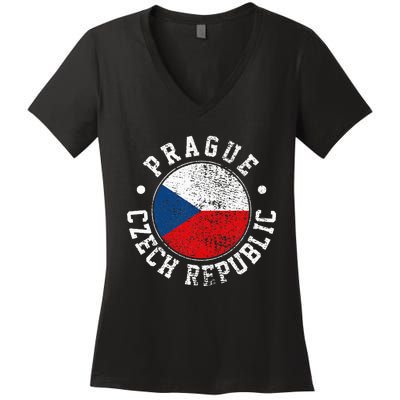 Prague Czech Republic Women's V-Neck T-Shirt