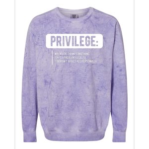 Privilege, Civil Rights, Equality VNeck Colorblast Crewneck Sweatshirt