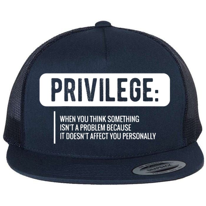 Privilege, Civil Rights, Equality VNeck Flat Bill Trucker Hat