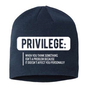 Privilege, Civil Rights, Equality VNeck Sustainable Beanie