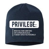 Privilege, Civil Rights, Equality VNeck Sustainable Beanie