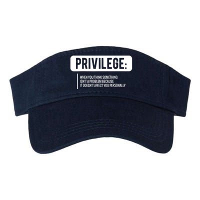 Privilege, Civil Rights, Equality VNeck Valucap Bio-Washed Visor