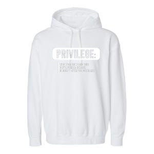 Privilege, Civil Rights, Equality VNeck Garment-Dyed Fleece Hoodie