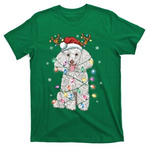 Poodle Christmas Reindeer Santa Hat Poodle Christmas T-Shirt