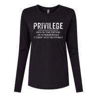 Privilege, Civil Rights, Equality VNeck Womens Cotton Relaxed Long Sleeve T-Shirt