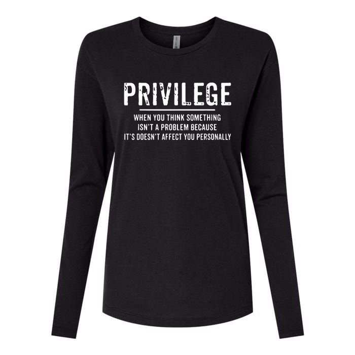 Privilege, Civil Rights, Equality VNeck Womens Cotton Relaxed Long Sleeve T-Shirt