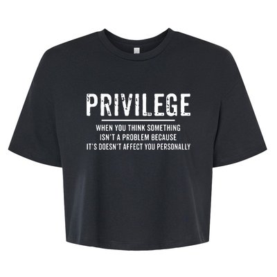 Privilege, Civil Rights, Equality VNeck Bella+Canvas Jersey Crop Tee