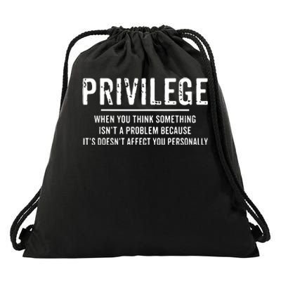 Privilege, Civil Rights, Equality VNeck Drawstring Bag