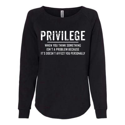 Privilege, Civil Rights, Equality VNeck Womens California Wash Sweatshirt