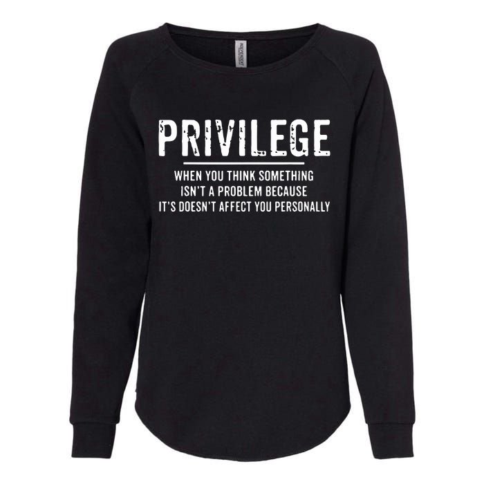 Privilege, Civil Rights, Equality VNeck Womens California Wash Sweatshirt