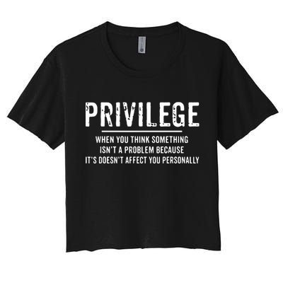 Privilege, Civil Rights, Equality VNeck Women's Crop Top Tee