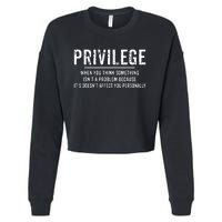 Privilege, Civil Rights, Equality VNeck Cropped Pullover Crew