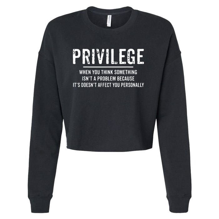 Privilege, Civil Rights, Equality VNeck Cropped Pullover Crew