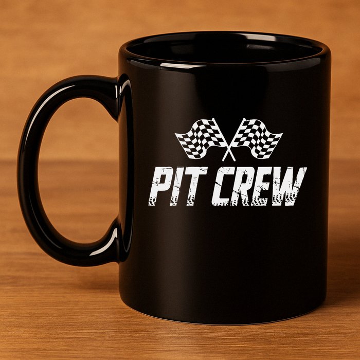 Pit Crew Race Car 11oz C Handle Ceramic Mug