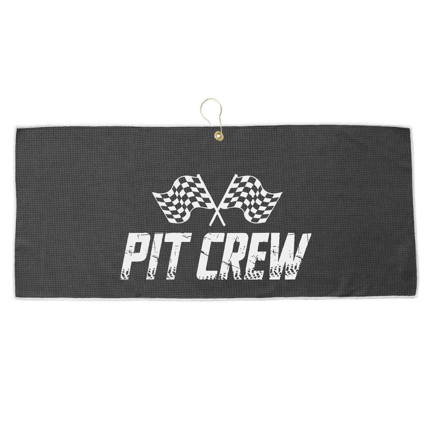 Pit Crew Race Car Large Microfiber Waffle Golf Towel