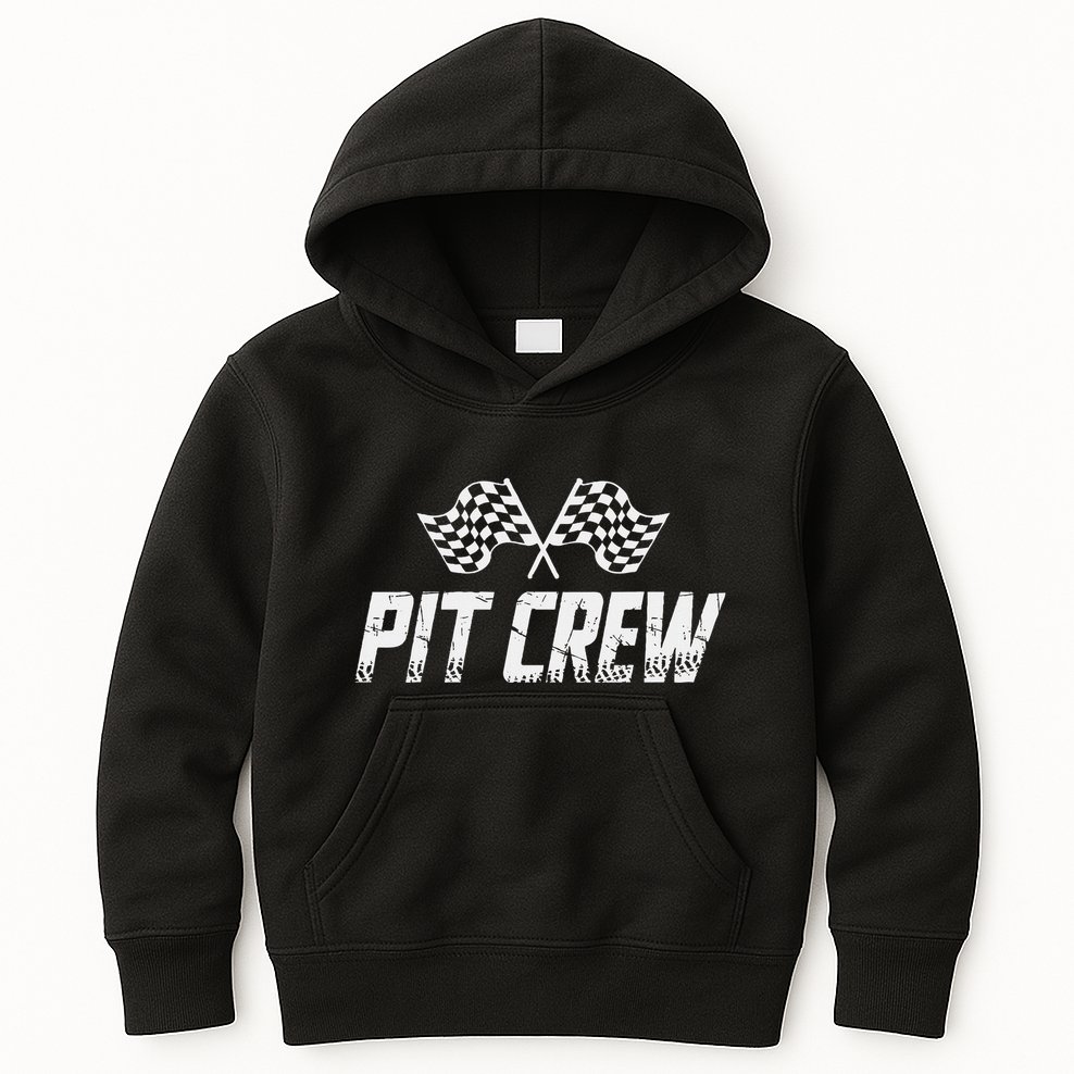 Pit Crew Race Car Kids Hoodie