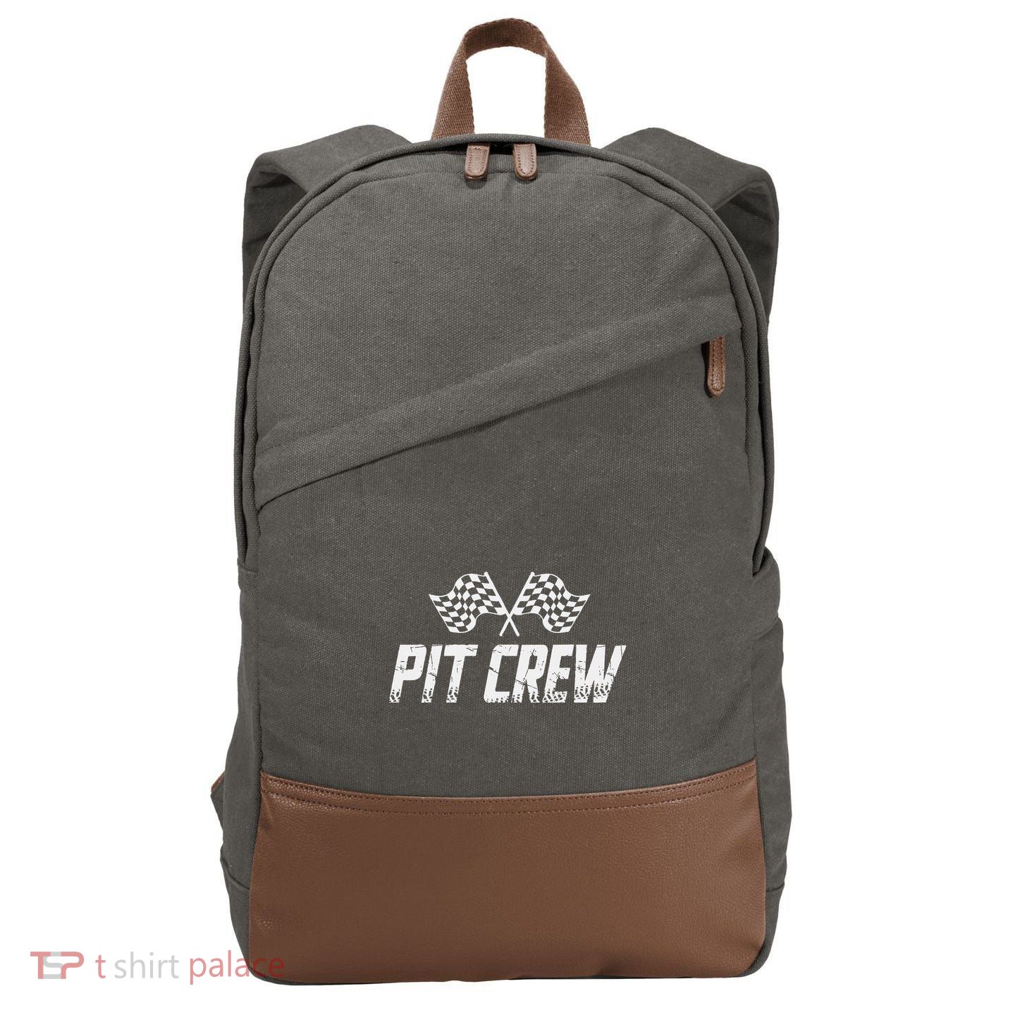Pit Crew Race Car Cotton Canvas Backpack