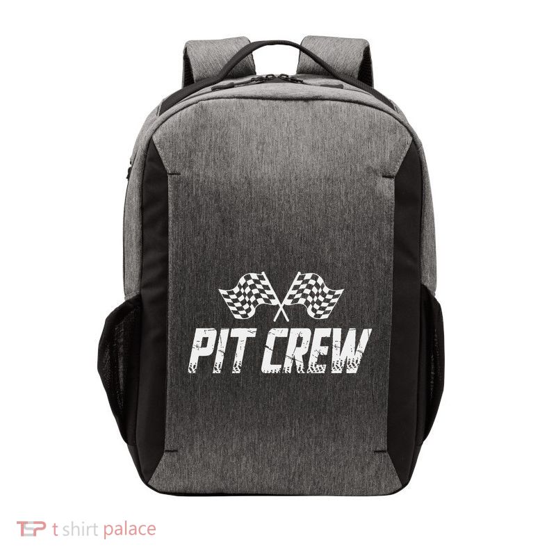 Pit Crew Race Car Vector Backpack