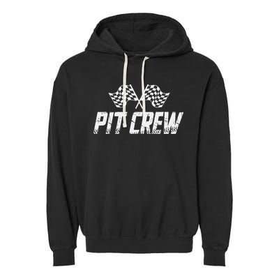 Pit Crew Race Car Garment-Dyed Fleece Hoodie