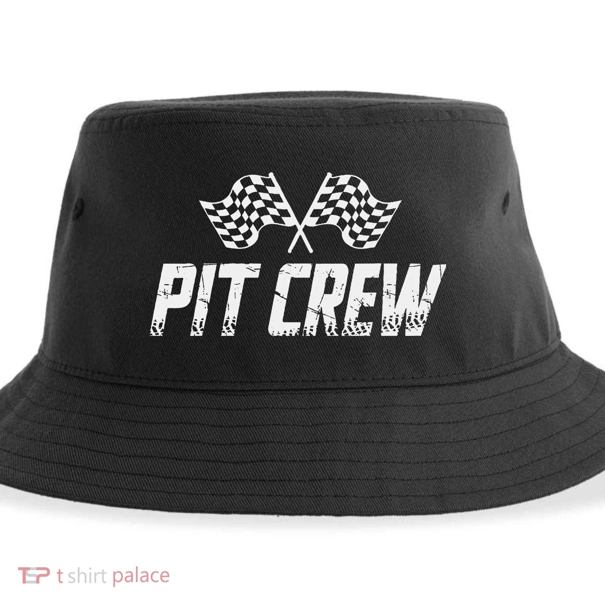 Pit Crew Race Car Sustainable Bucket Hat