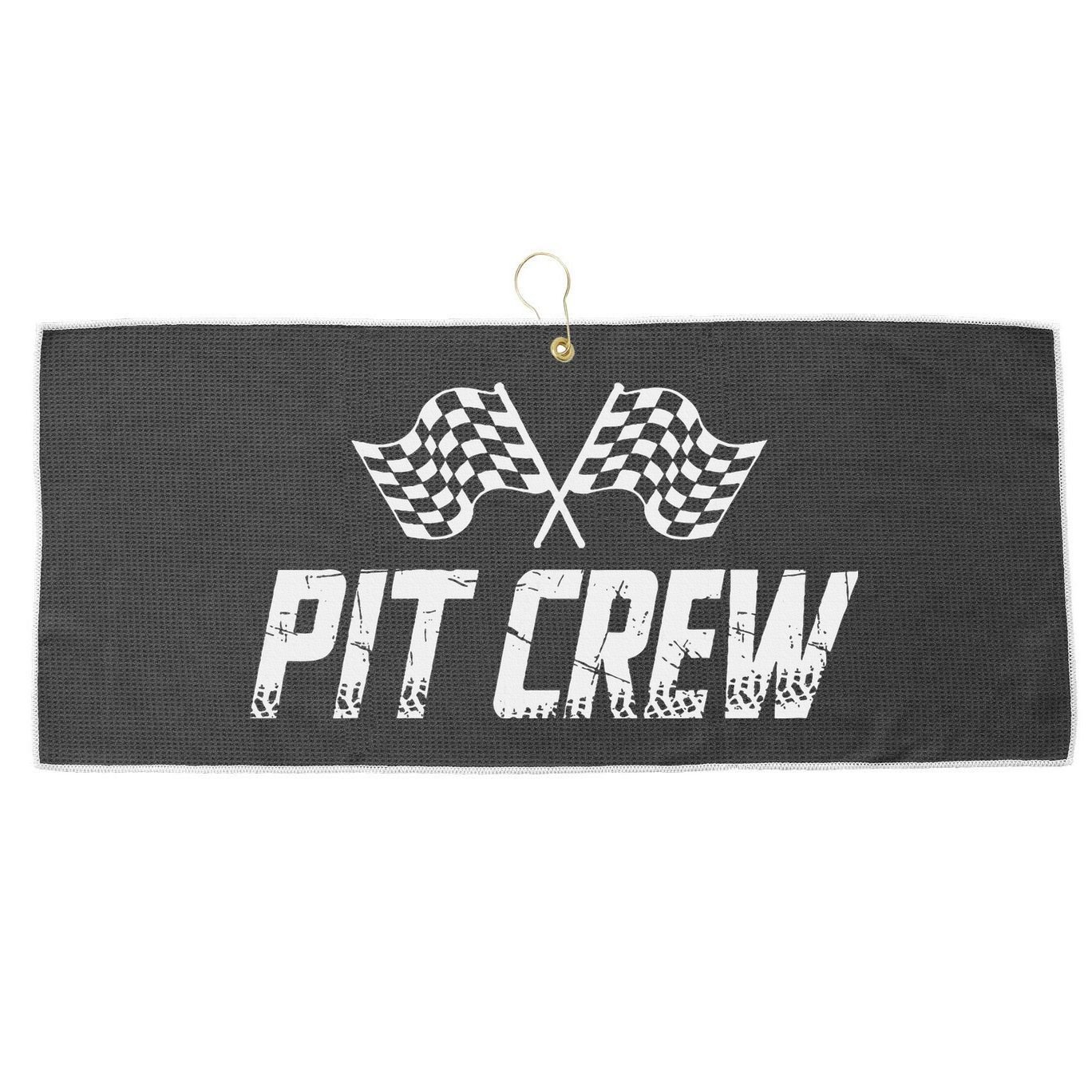 Pit Crew Race Car Large Microfiber Waffle Golf Towel
