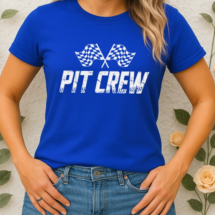 Pit Crew Race Car Womens T-Shirt