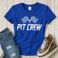 Pit Crew Race Car Womens T-Shirt
