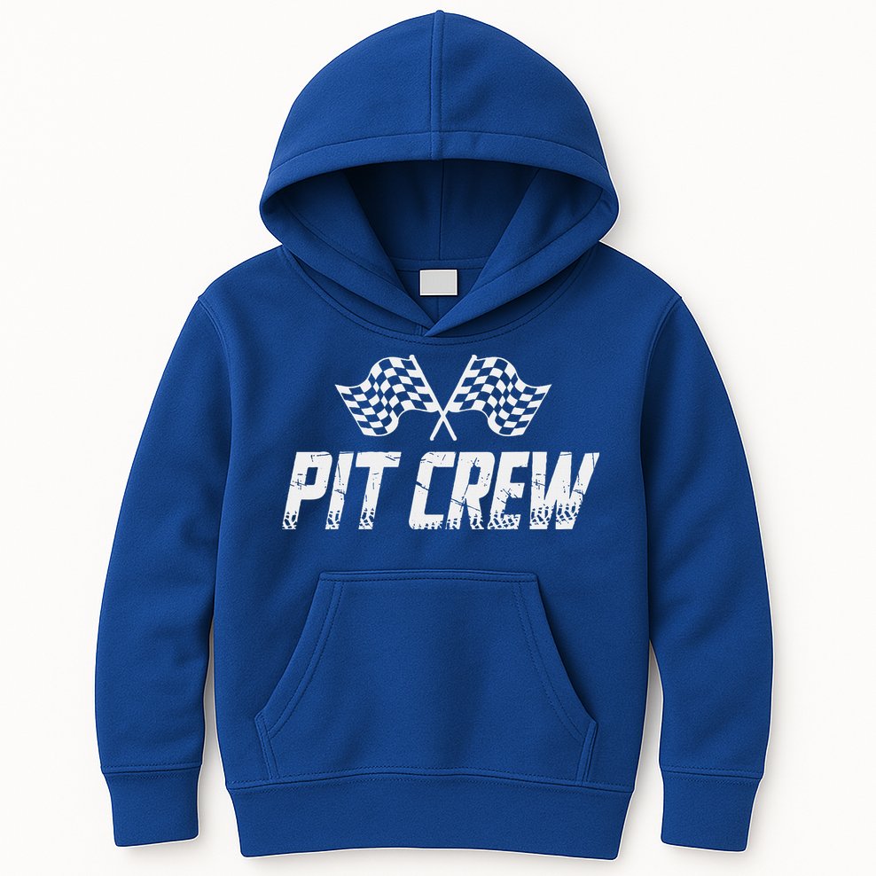 Pit Crew Race Car Kids Hoodie