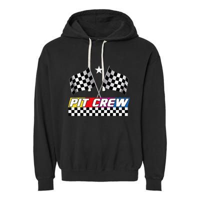 Pit Crew Racing Day For Stock Car Race Day Parties Garment-Dyed Fleece Hoodie