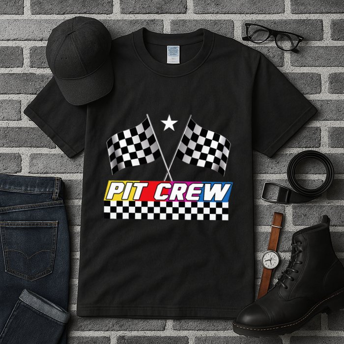 Pit Crew Racing Day For Stock Car Race Day Parties Tall T-Shirt