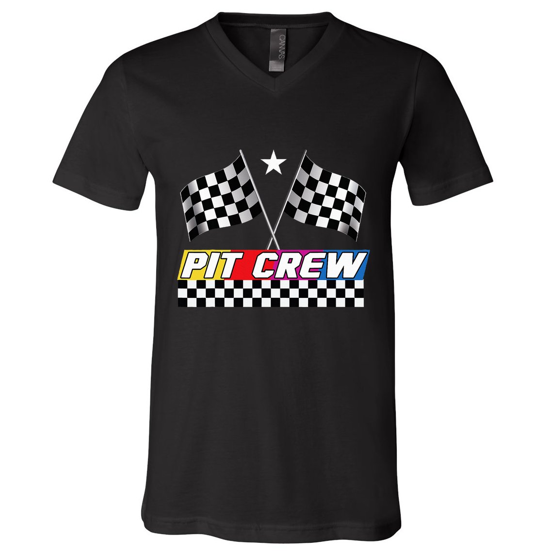 Pit Crew Racing Day For Stock Car Race Day Parties V-Neck T-Shirt