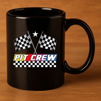 Pit Crew Racing Day For Stock Car Race Day Parties 11oz C Handle Ceramic Mug