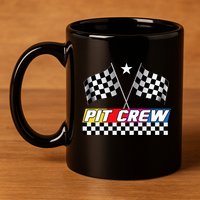 Pit Crew Racing Day For Stock Car Race Day Parties 11oz C Handle Ceramic Mug