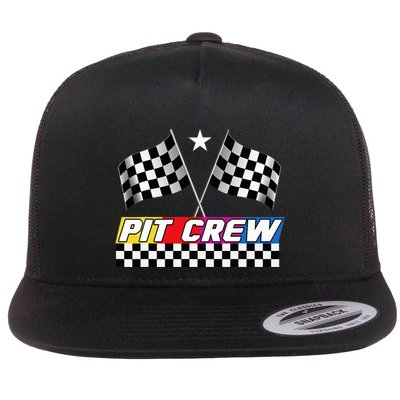 Pit Crew Racing Day For Stock Car Race Day Parties Flatbill Hat