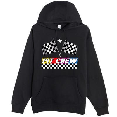 Pit Crew Racing Day For Stock Car Race Day Parties Premium Pullover Hoodie