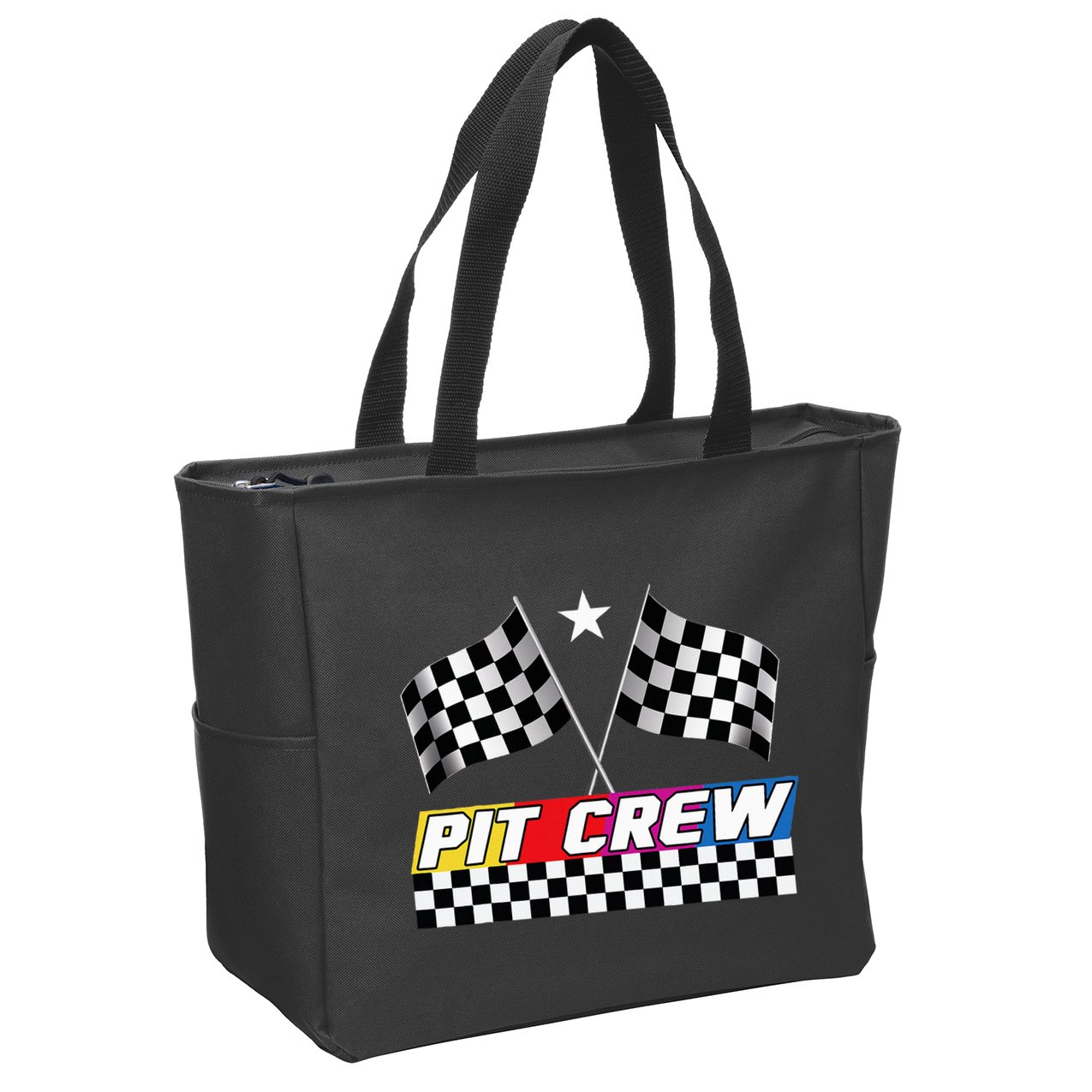 Pit Crew Racing Day For Stock Car Race Day Parties Zip Tote Bag