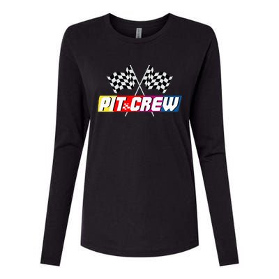 Pit Crew Racing Car Lover Womens Cotton Relaxed Long Sleeve T-Shirt