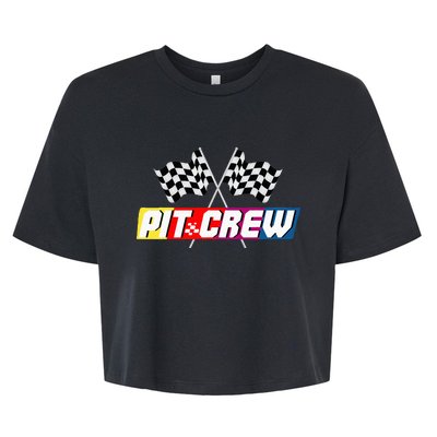 Pit Crew Racing Car Lover Bella+Canvas Jersey Crop Tee