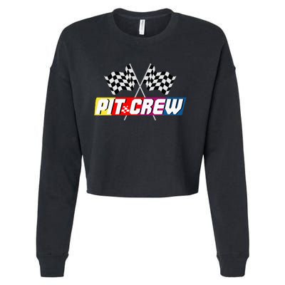 Pit Crew Racing Car Lover Cropped Pullover Crew