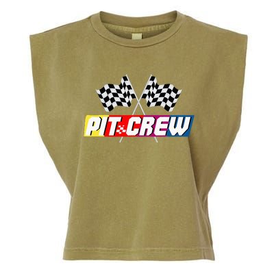 Pit Crew Racing Car Lover Garment-Dyed Women's Muscle Tee