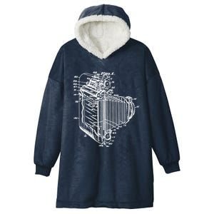 Photo Camera Retro Historical Drawing Camera Photographer Gift Hooded Wearable Blanket