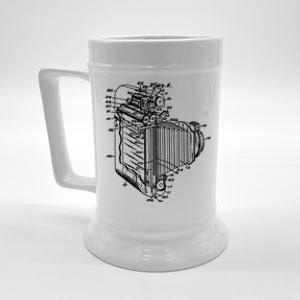 Photo Camera Retro Historical Drawing Camera Photographer Gift Beer Stein