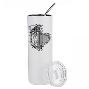 Photo Camera Retro Historical Drawing Camera Photographer Gift Stainless Steel Tumbler