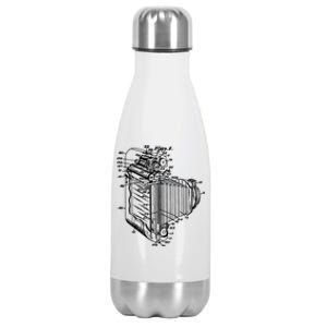 Photo Camera Retro Historical Drawing Camera Photographer Gift Stainless Steel Insulated Water Bottle